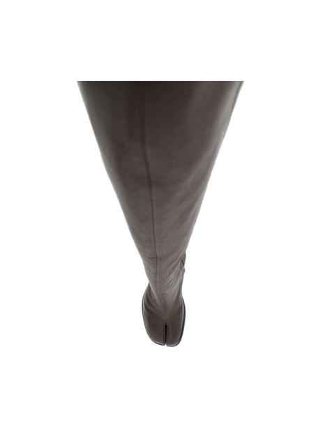 Dark Brown Soft Leather 'Tabi' Boots MAISON MARGIELA JOHN JULIA.