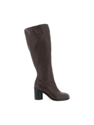 Dark Brown Soft Leather 'Tabi' Boots MAISON MARGIELA JOHN JULIA.