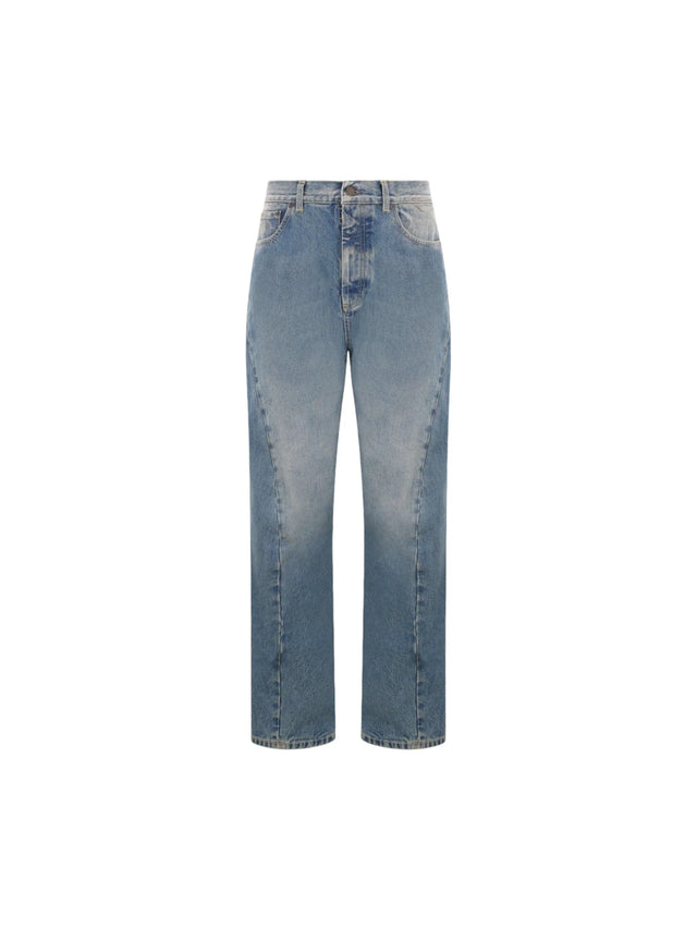 Diagonal Seam Denim Jeans-MAISON MARGIELA-JOHN JULIA