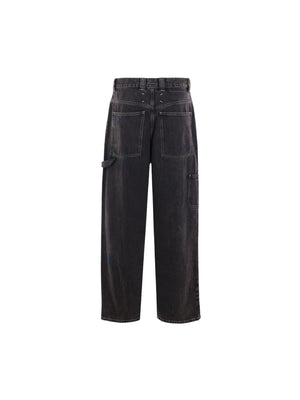 Distressed-effect Denim Oversized Jeans-MAISON MARGIELA-JOHN JULIA