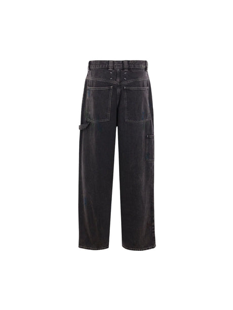 Distressed-effect Denim Oversized Jeans-MAISON MARGIELA-JOHN JULIA