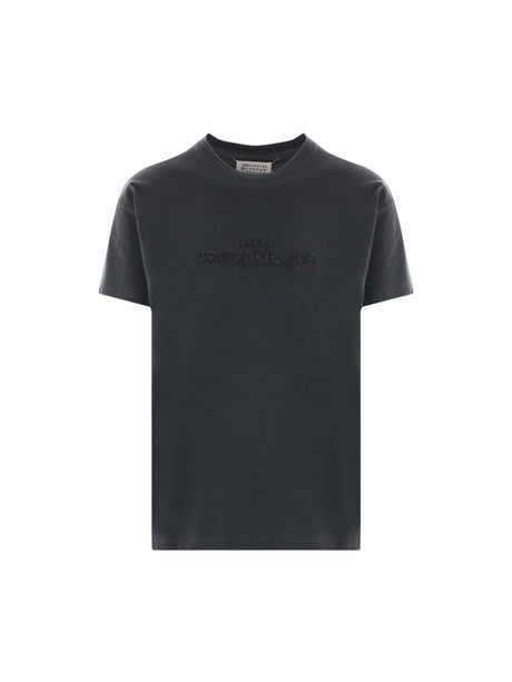 Logo Embroidered Cotton T-shirt-MAISON MARGIELA-JOHN JULIA