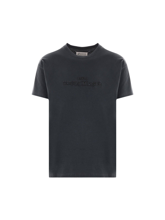 Logo Embroidered Cotton T-shirt-MAISON MARGIELA-JOHN JULIA