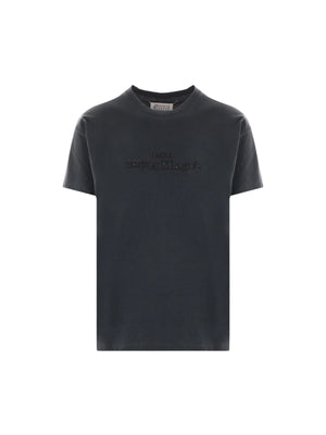 Logo Embroidered Cotton T-shirt-MAISON MARGIELA-JOHN JULIA