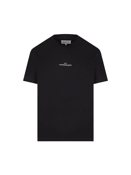 Logo Embroidered Cotton T-shirt-MAISON MARGIELA-JOHN JULIA