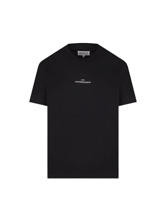 Logo Embroidered Cotton T-shirt-MAISON MARGIELA-JOHN JULIA