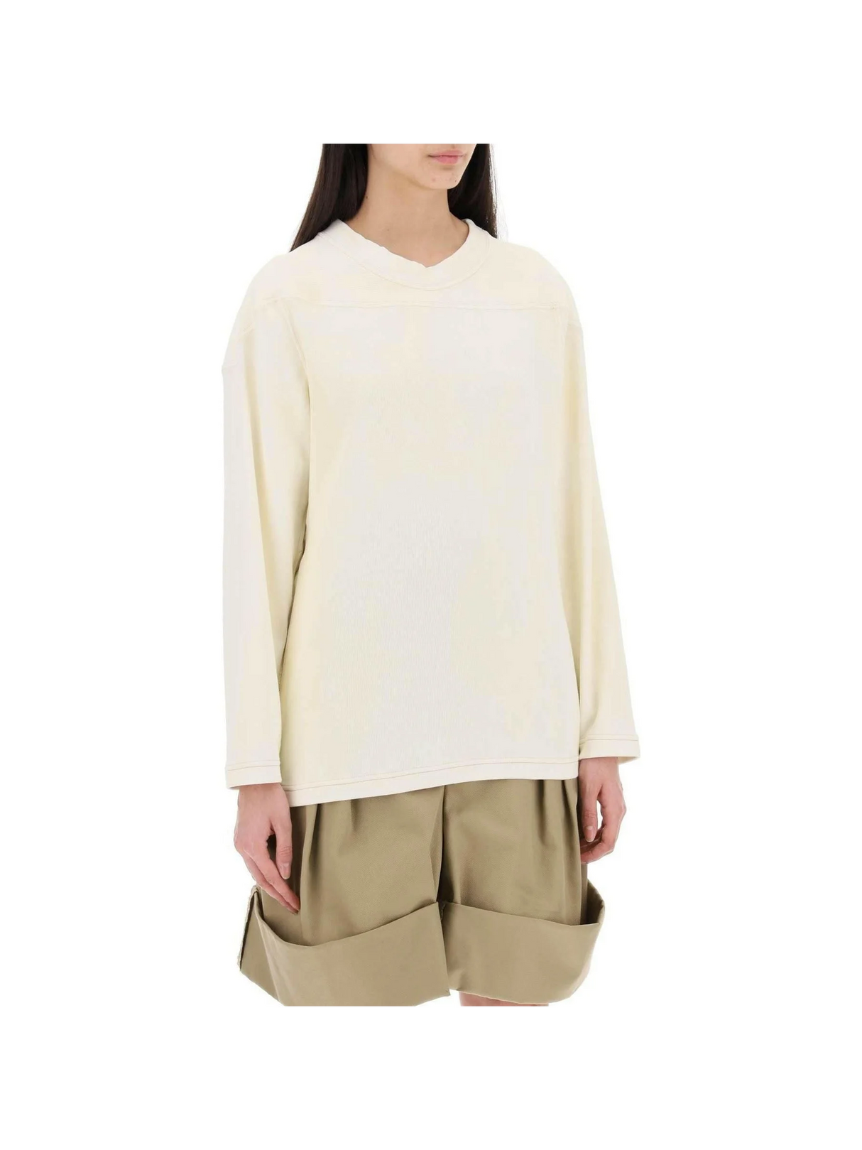 Off-White Numerical Cotton Crewneck Sweatshirt MAISON MARGIELA JOHN JULIA.