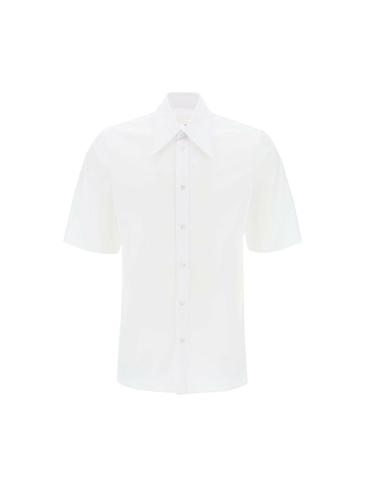 Point Collar Cotton Shirt.