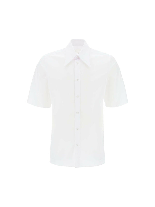 Point Collar Cotton Shirt.