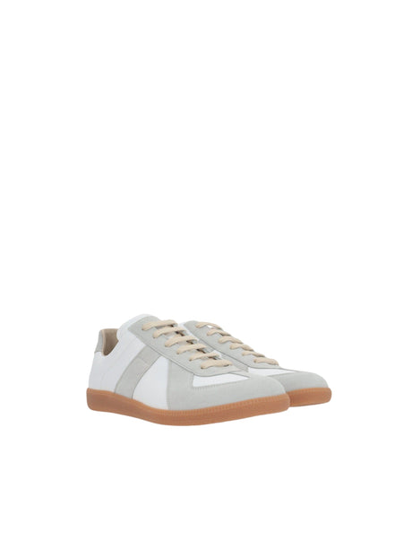 Replica Smooth Leather Suede Sneakers-MAISON MARGIELA-JOHN JULIA