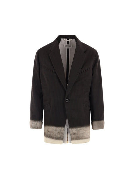 Single-breasted Cotton Jacket-MAISON MARGIELA-JOHN JULIA