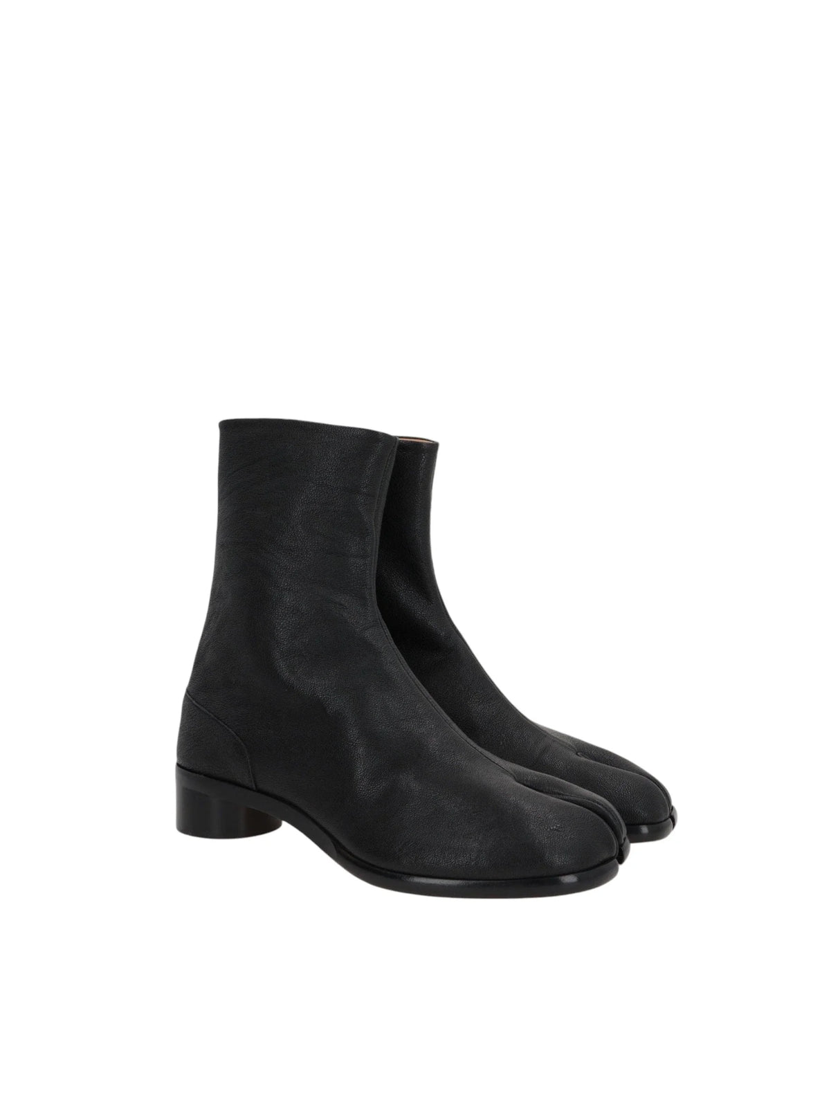 Tabi Grainy Leather Ankle Boots-MAISON MARGIELA-JOHN JULIA