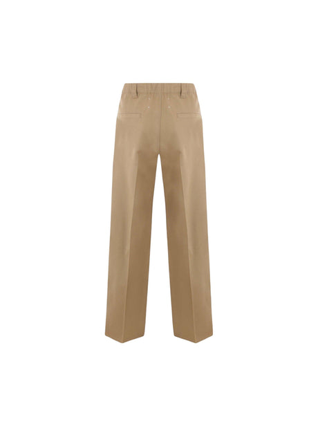 Wide-leg Drill Trousers-MAISON MARGIELA-JOHN JULIA