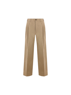 Wide-leg Drill Trousers-MAISON MARGIELA-JOHN JULIA