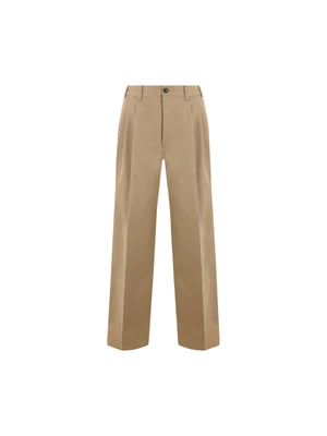 Wide-leg Drill Trousers-MAISON MARGIELA-JOHN JULIA