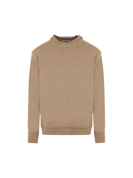 Wool, Cotton and Linen Sweater-MAISON MARGIELA-JOHN JULIA