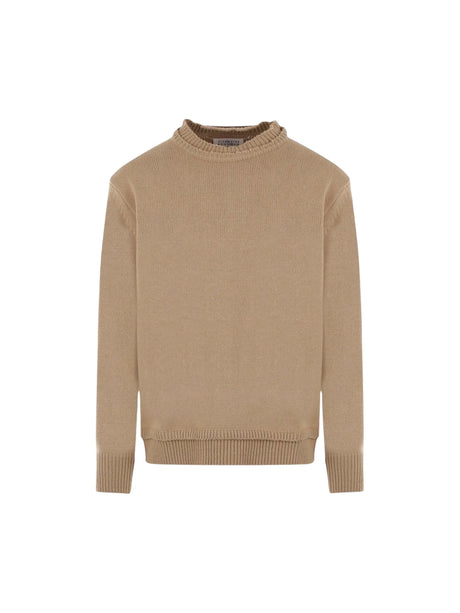 Wool, Cotton and Linen Sweater-MAISON MARGIELA-JOHN JULIA