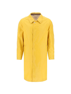 Worn-Out Coated Cotton Trench Coat