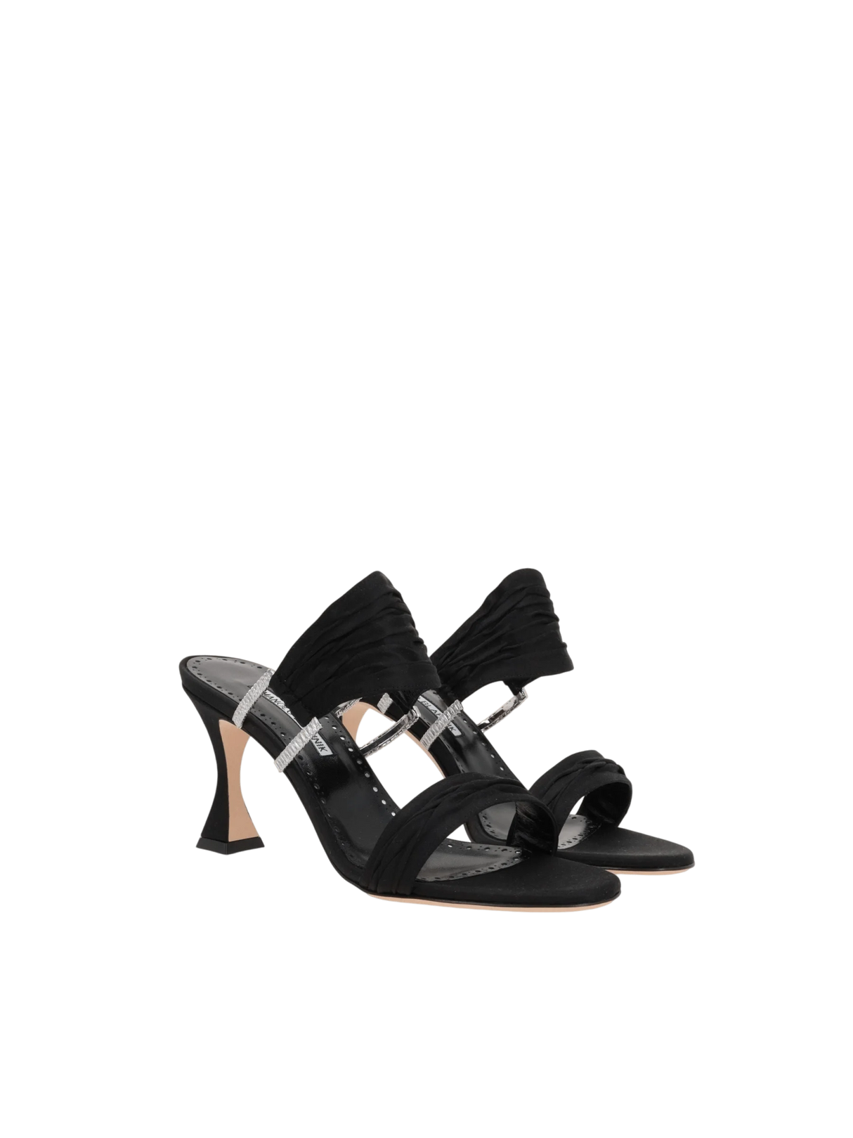 Chinap Satin Mule Sandals-MANOLO BLAHNIK-JOHN JULIA