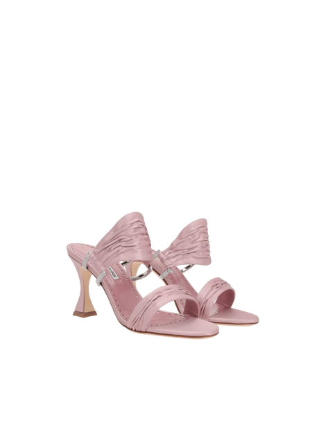 Chinap Satin Mule Sandals-MANOLO BLAHNIK-JOHN JULIA