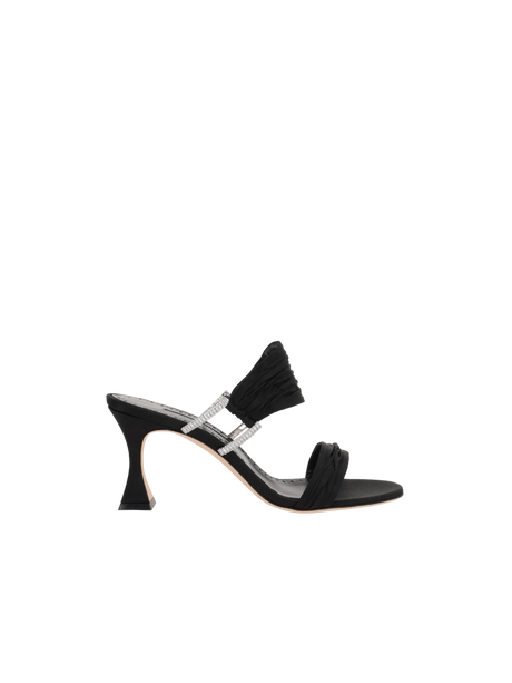 Chinap Satin Mule Sandals-MANOLO BLAHNIK-JOHN JULIA