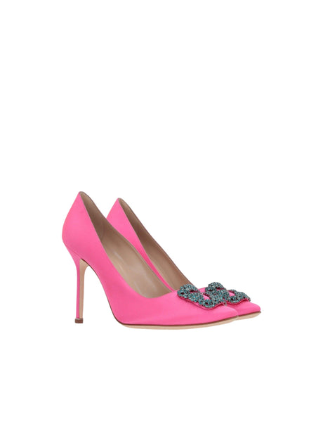 Hangisi Satin Pumps-MANOLO BLAHNIK-JOHN JULIA