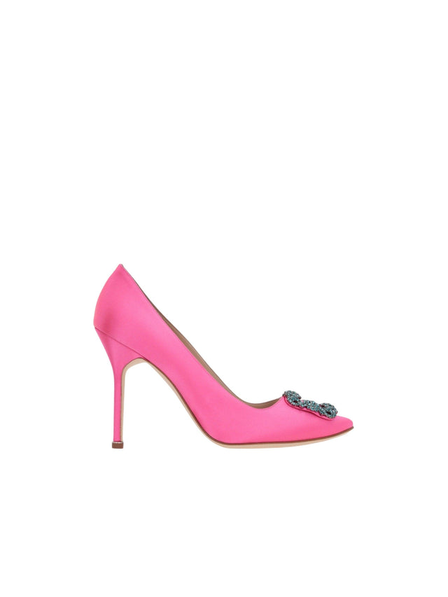 Hangisi Satin Pumps-MANOLO BLAHNIK-JOHN JULIA