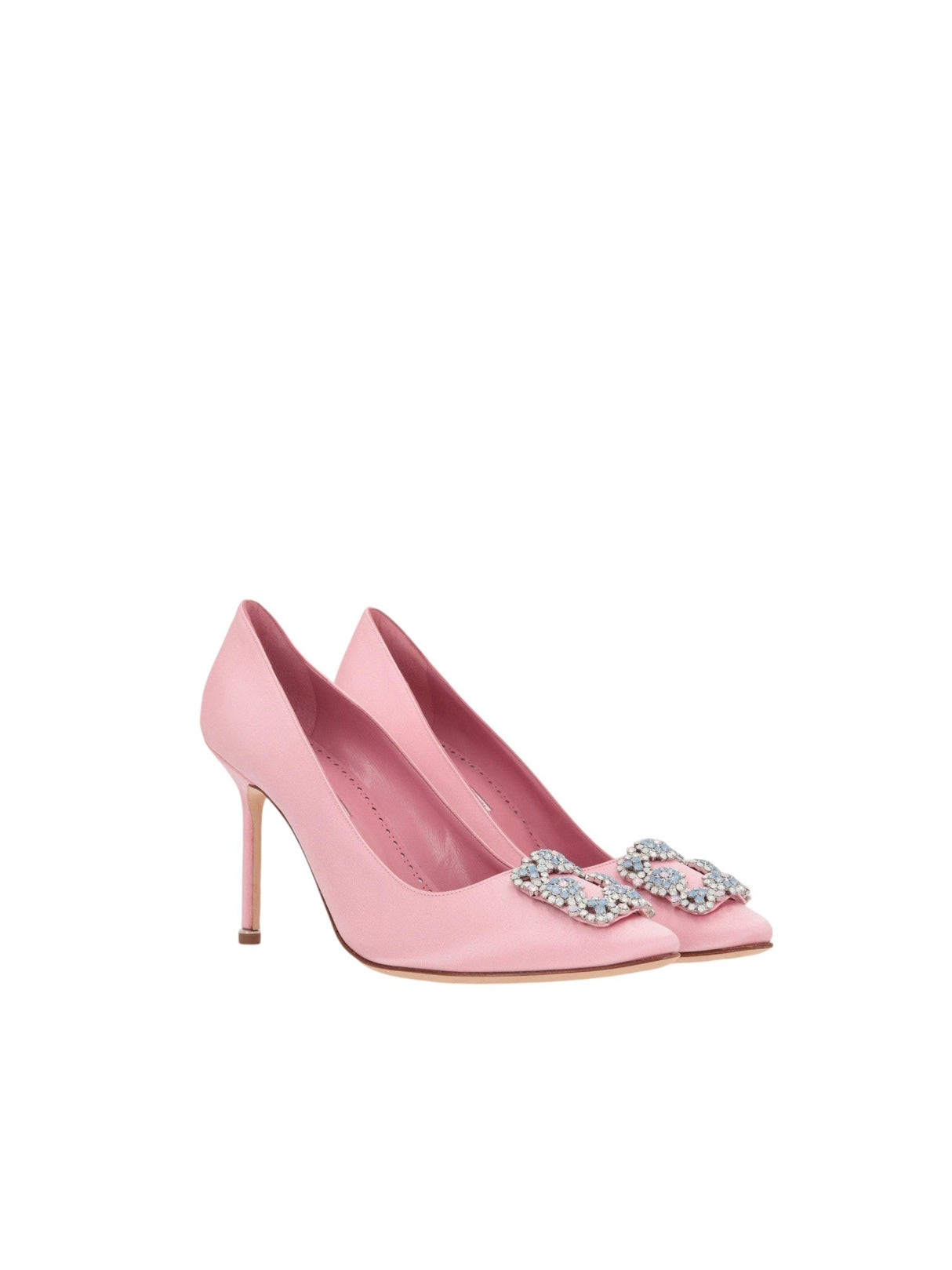 Hangisi Satin Pumps-MANOLO BLAHNIK-JOHN JULIA