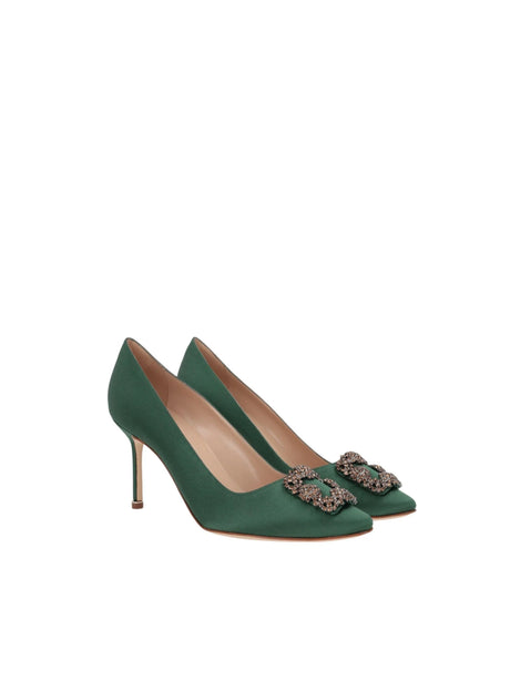 Hangisi Satin Pumps-MANOLO BLAHNIK-JOHN JULIA