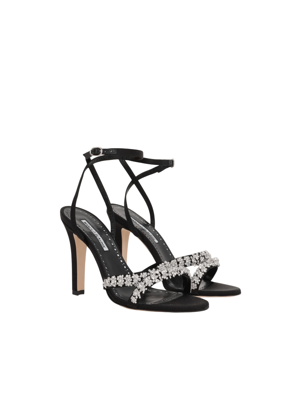 Vedada Satin Sandals-Manolo Blahnik-JOHN JULIA