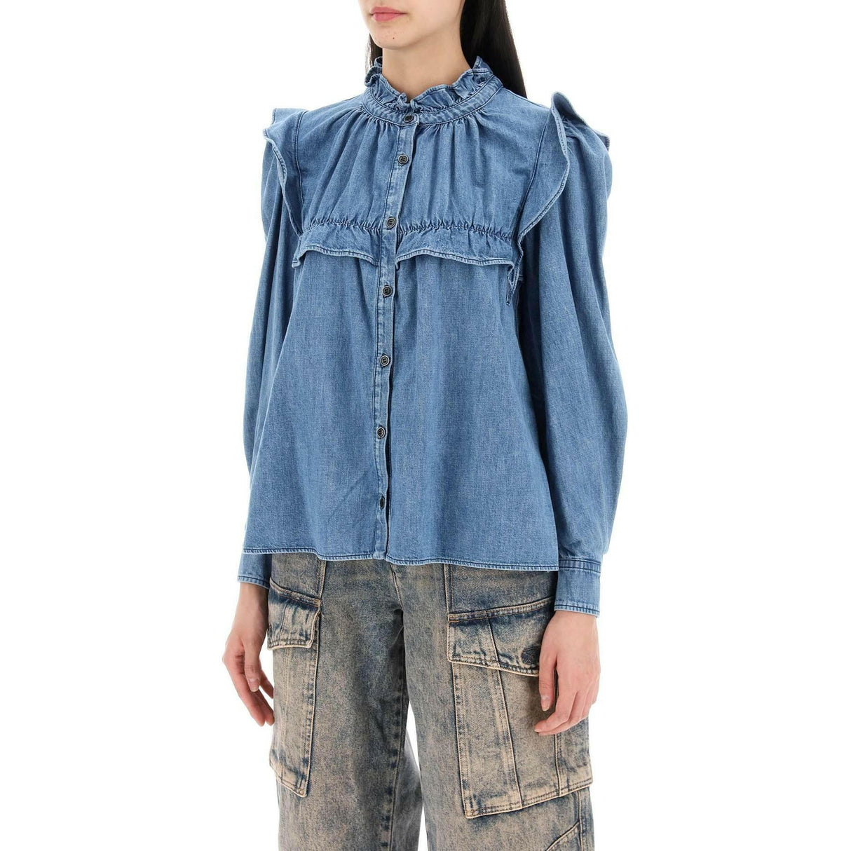 Blue Idety Denim Shirt MARANT ETOILE JOHN JULIA.