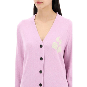 Lilac Karin Organic Intarsia Knit Cardigan MARANT ETOILE JOHN JULIA.