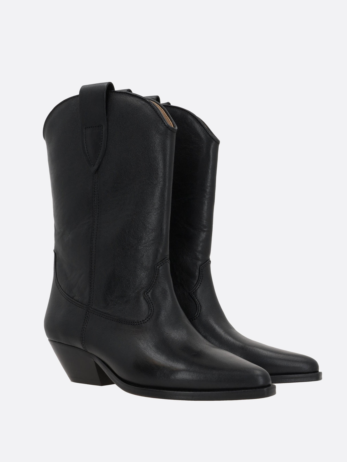 Duerto Smooth Leather Western Boots-ISABEL MARANT-JOHN JULIA