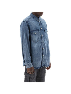 MARANT-Stone-washed Denim Overshirt-JOHN JULIA