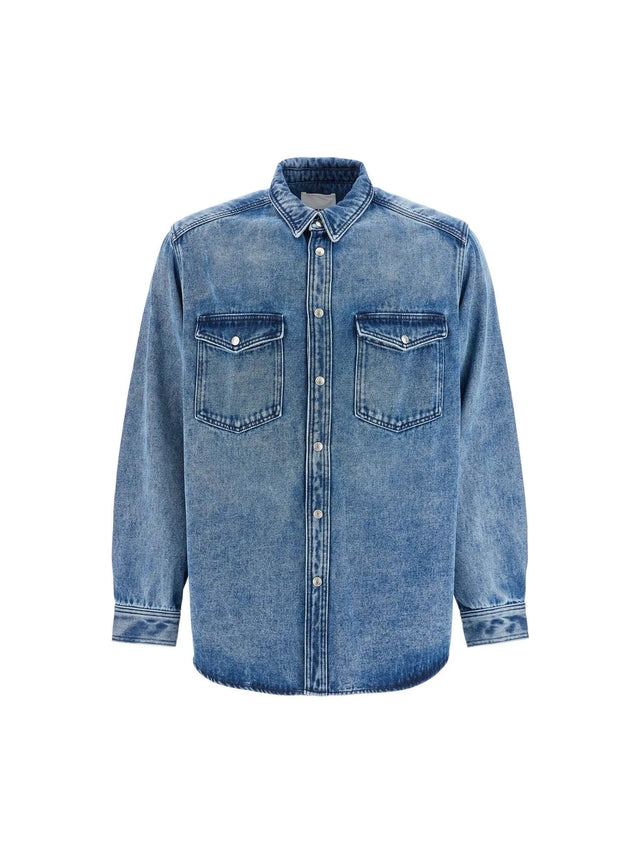 MARANT-Stone-washed Denim Overshirt-JOHN JULIA