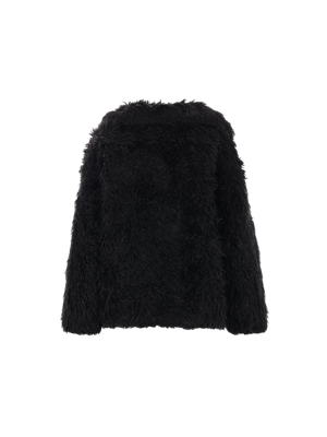 Shaggy Cropped Faux Fur Jacket-MARC JACOBS-JOHN JULIA