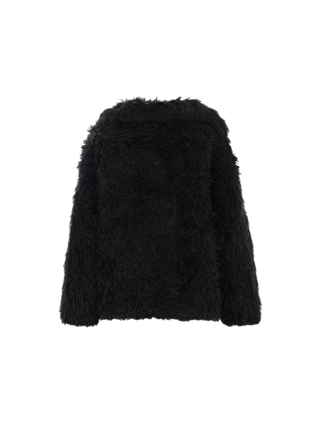 Shaggy Cropped Faux Fur Jacket-MARC JACOBS-JOHN JULIA