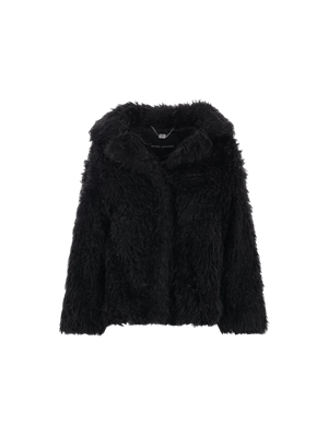 Shaggy Cropped Faux Fur Jacket-MARC JACOBS-JOHN JULIA