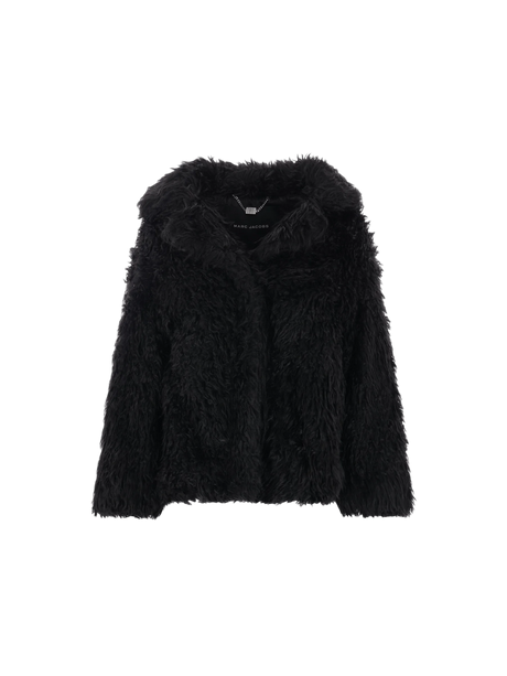 Shaggy Cropped Faux Fur Jacket-MARC JACOBS-JOHN JULIA