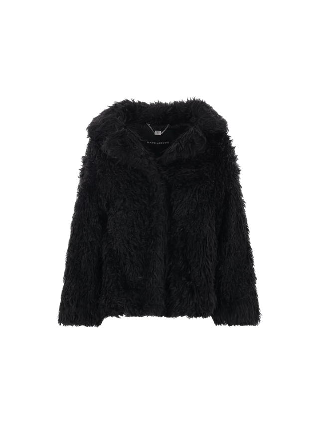 Shaggy Cropped Faux Fur Jacket-MARC JACOBS-JOHN JULIA