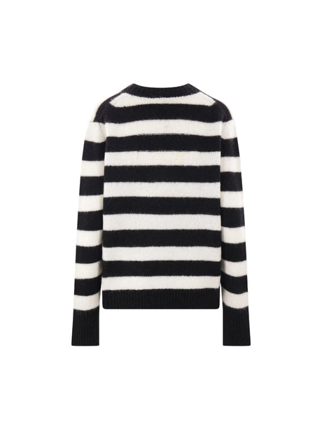 Striped Brushed Logo Sweater-MARC JACOBS-JOHN JULIA