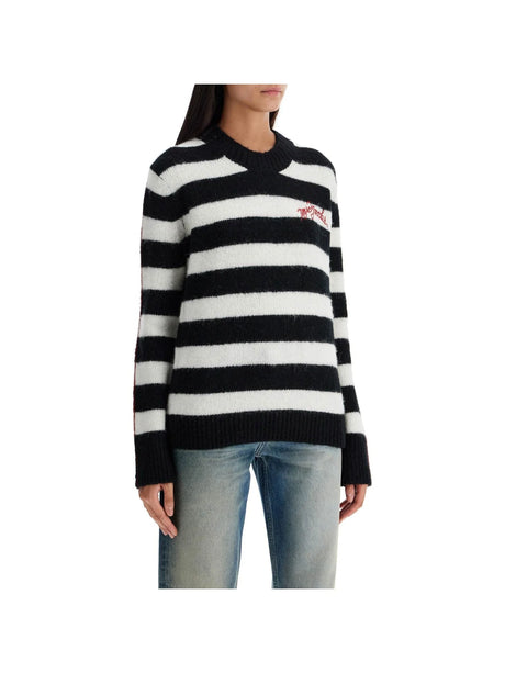 Pullover The Striped Brushed Logo Sweater