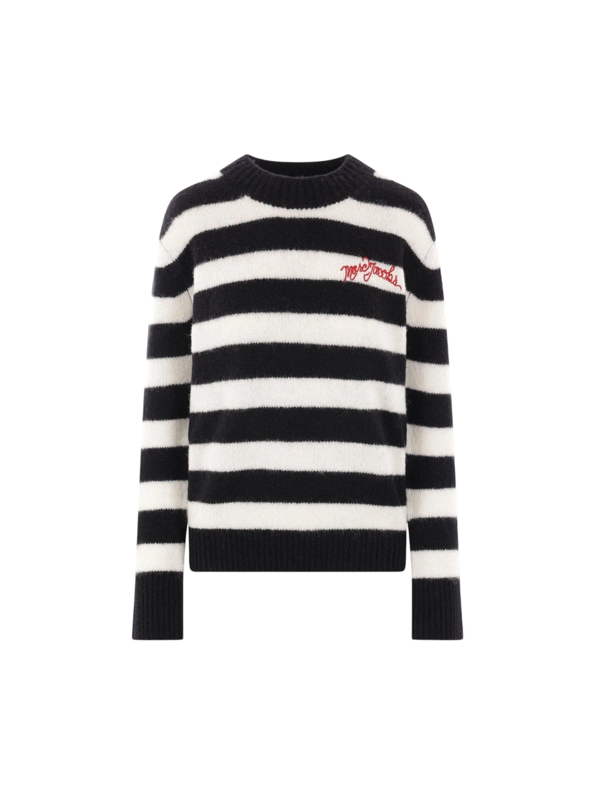 Striped Brushed Logo Sweater-MARC JACOBS-JOHN JULIA