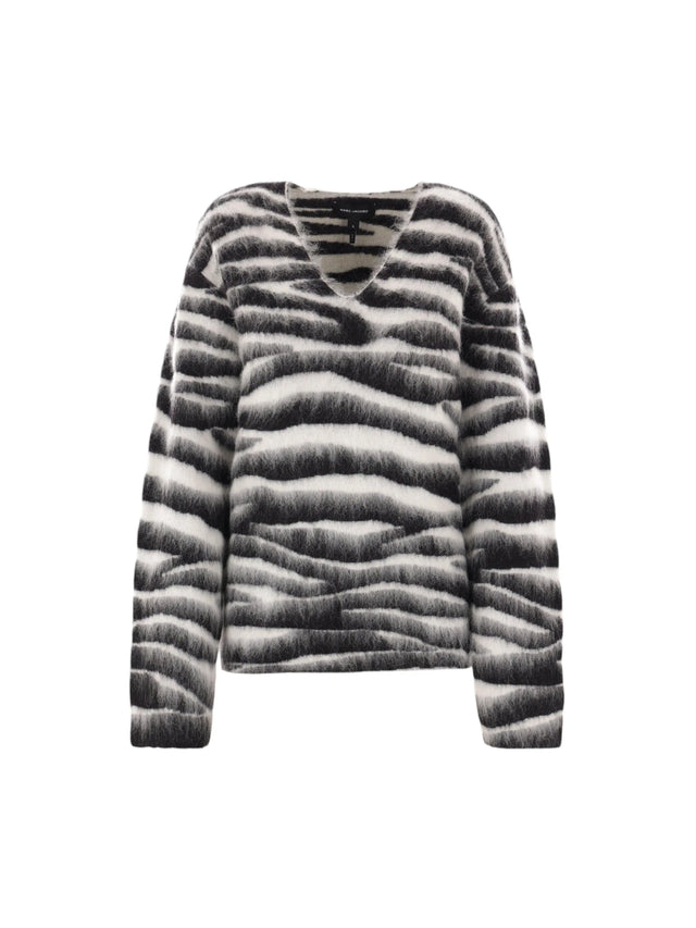 Zebra Print Oversized Sweater-MARC JACOBS-JOHN JULIA