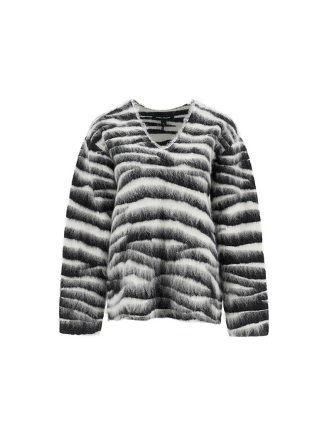 Zebra Print Wool And Mohair