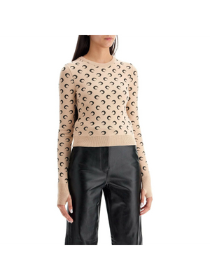 Cropped Moon Jacquard Pul.