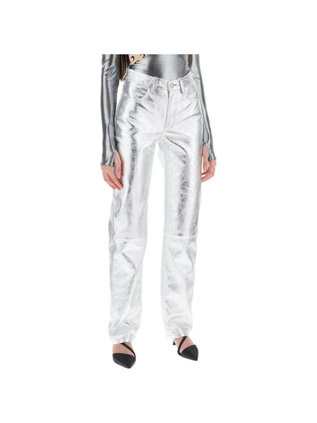 Moonogram Pants In Laminated Leather MARINE SERRE JOHN JULIA.