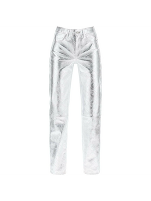 Moonogram Pants In Laminated Leather MARINE SERRE JOHN JULIA.