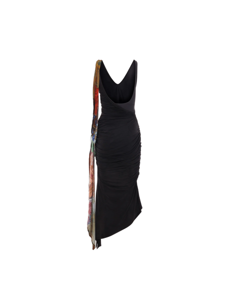 Draped Regenerated Sleeveless Dress-Marine Serre-JOHN JULIA