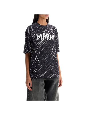 Abstract Pattern Logo T-shirt With